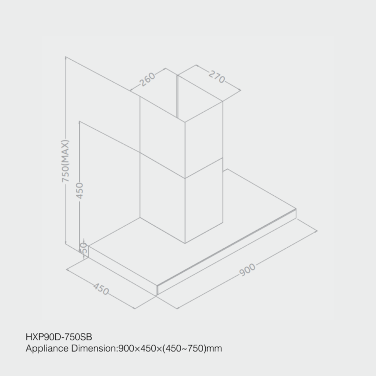 Haier 90cm Builtin Kitchen Hood HXP90D750SB Haier