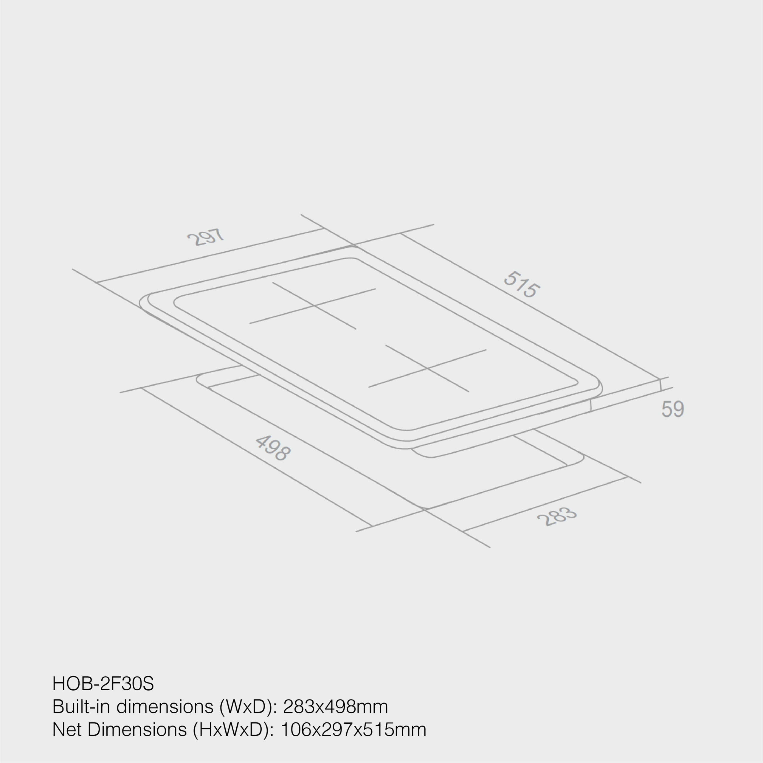 Haier 2 Burners with WoK Burner Built-in Cooker HOB-2F30ST - Image 4