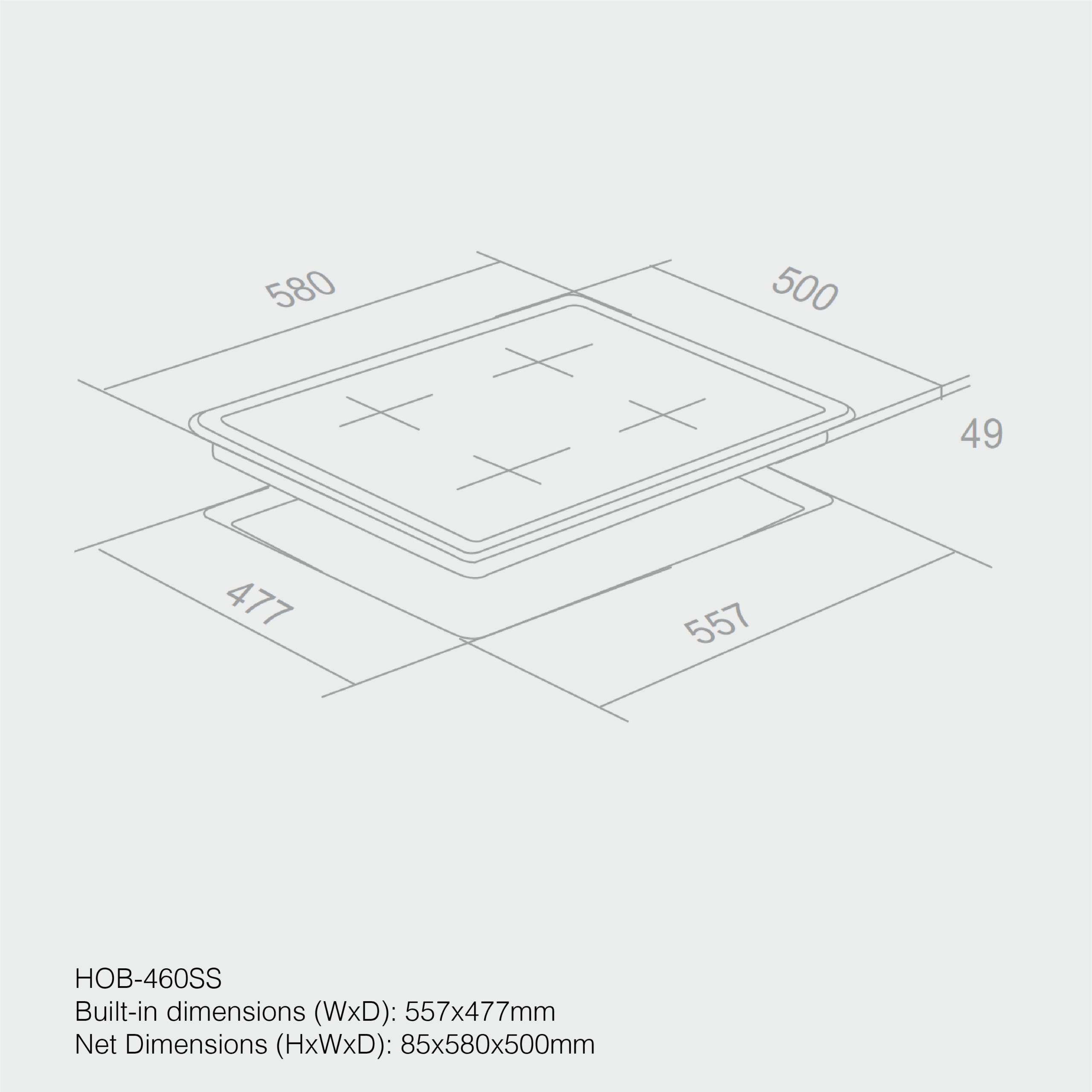 Haier 60cm Complete Built-in Bundle: 60cm Hood + 60cm 4 burner built-in Hob + 59L built-in oven - Image 5