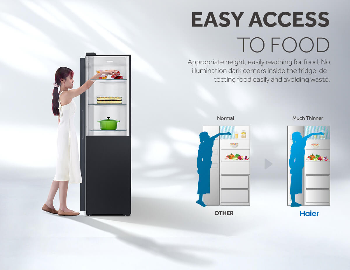 Haier 569L Side by Side Door Fridge HSR3918FNPG(UK) Haier