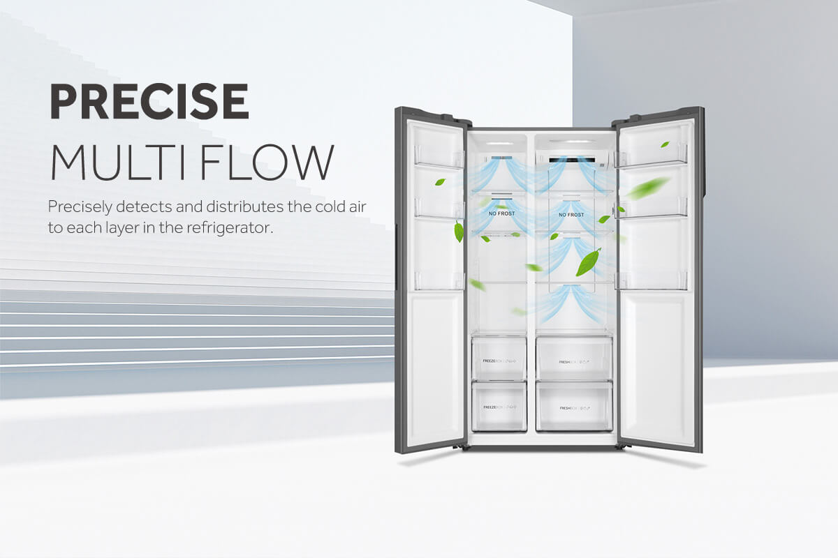 Haier 569L Side by Side Door Fridge HSR3918FNPG(UK) Haier