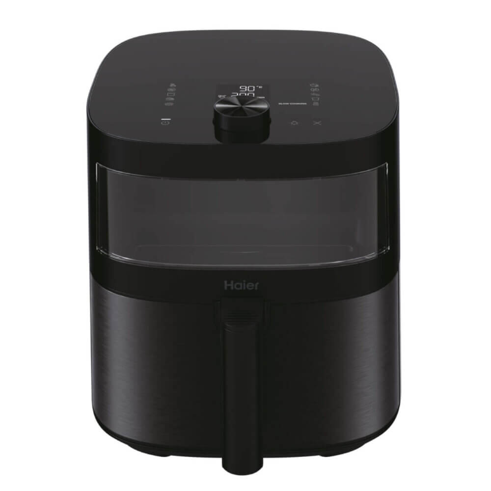 Haier 7L Air Fryer black compact design with top control panel