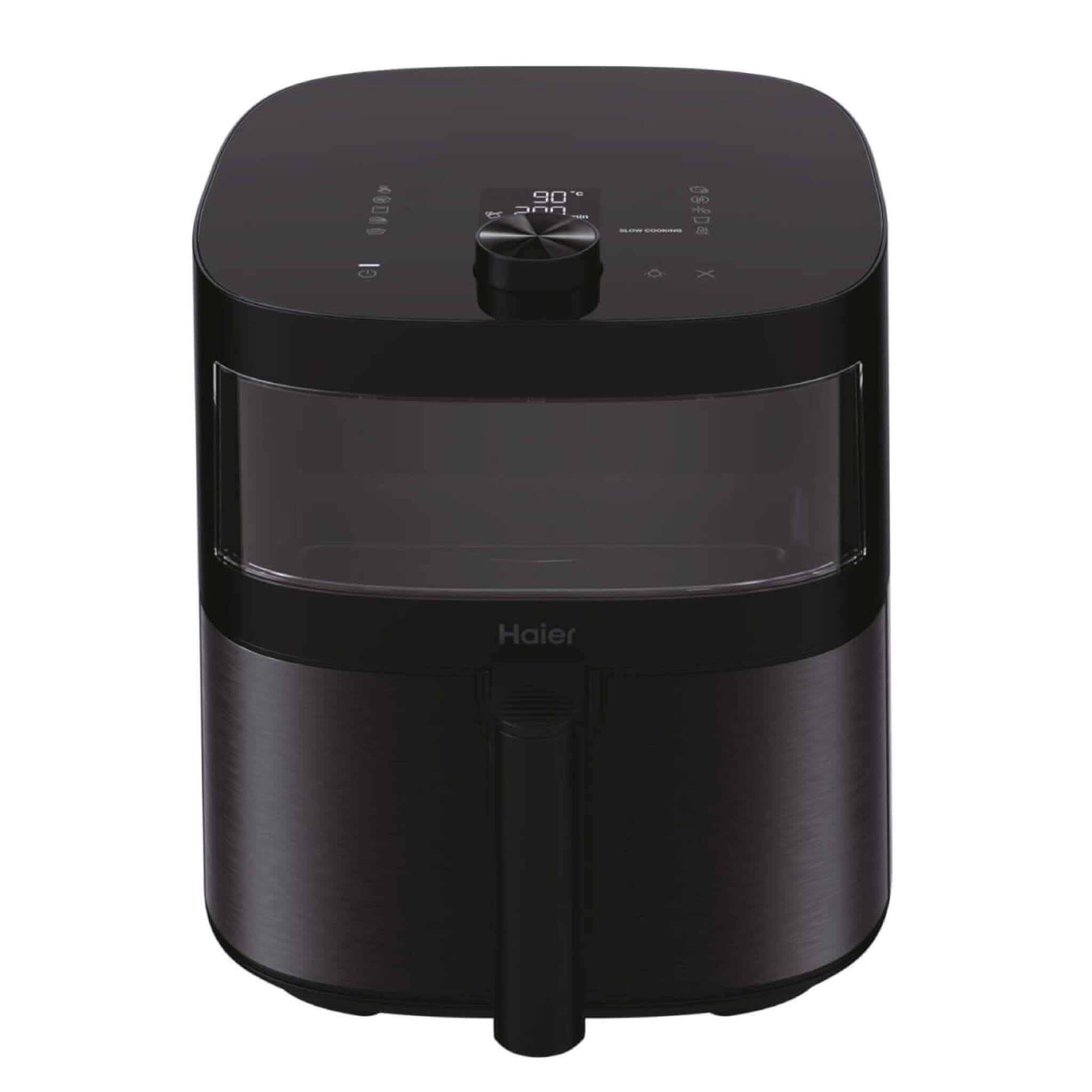 Haier 7L Air Fryer black compact design with top control panel