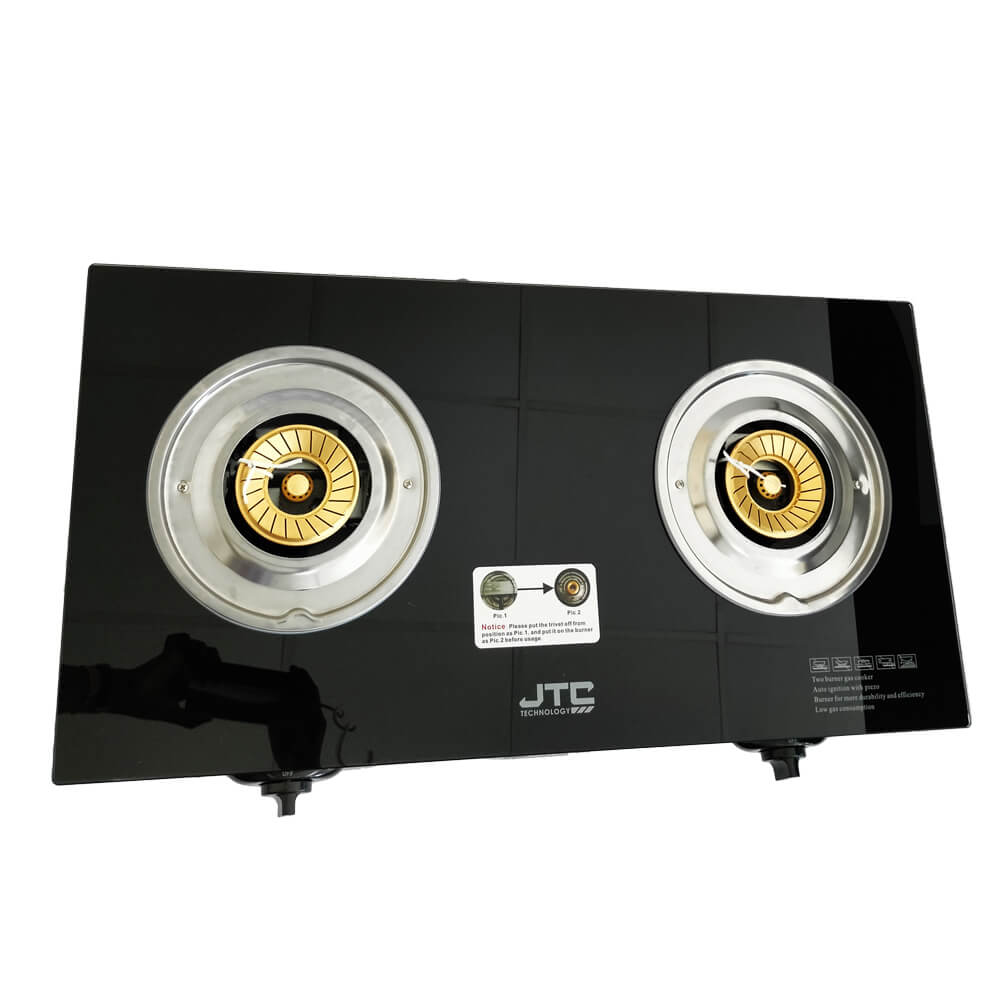 JTC GSSP-2GB072 Double Burner Gas Cooker - Portable Glass Top Stove - Image 4