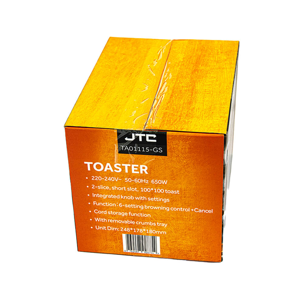 JTC TA01115-GS 2-Slice Toaster - 650W Compact Toaster with Browning Control - Image 4