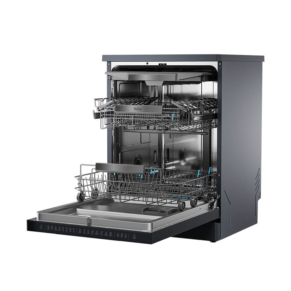 Haier Freestanding Dishwasher, 8 Programs, 16 settings, HDWE16-46BK6IQ - Image 4