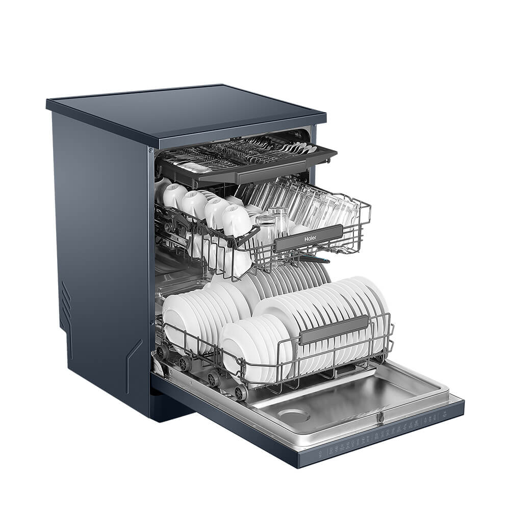 Haier Freestanding Dishwasher, 8 Programs, 16 settings, HDWE16-46BK6IQ - Image 5