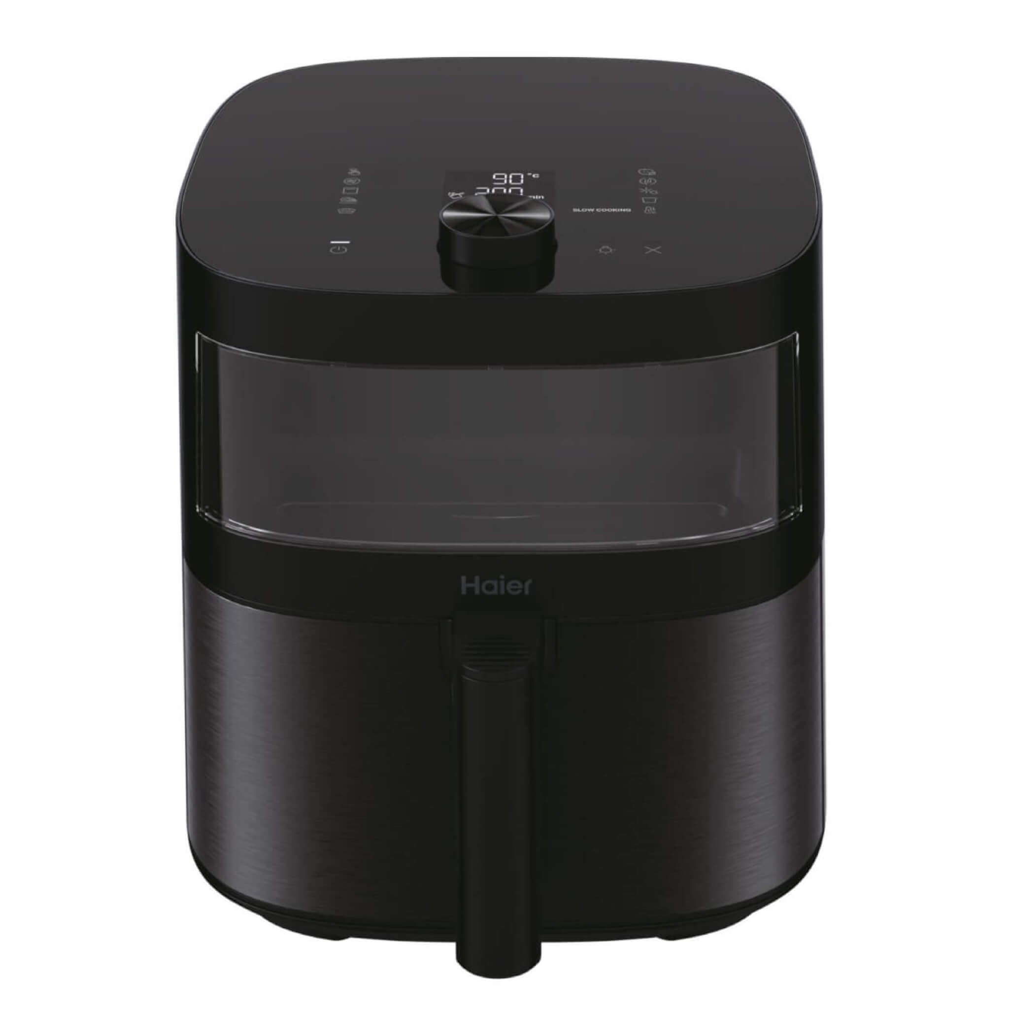 Haier 5L Air Fryer black compact design with top control panel