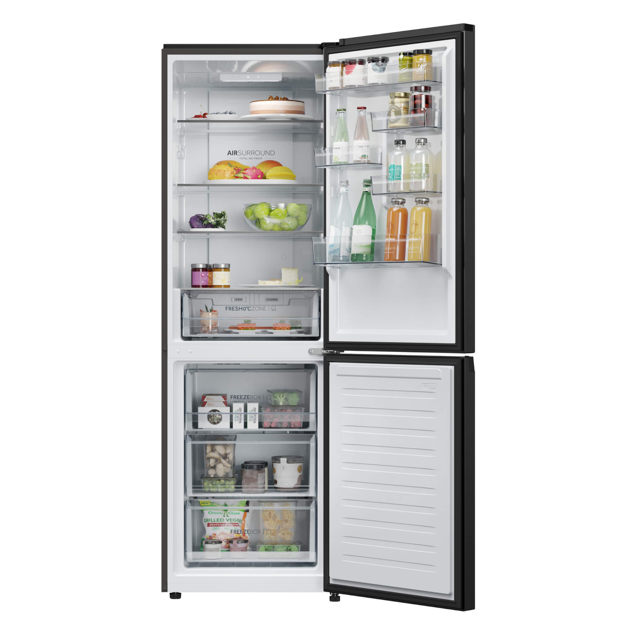 Haier 355L No Frost Bottom Mount Refrigerator HRF-425VCFRMBLUK3 (Black) - Image 2
