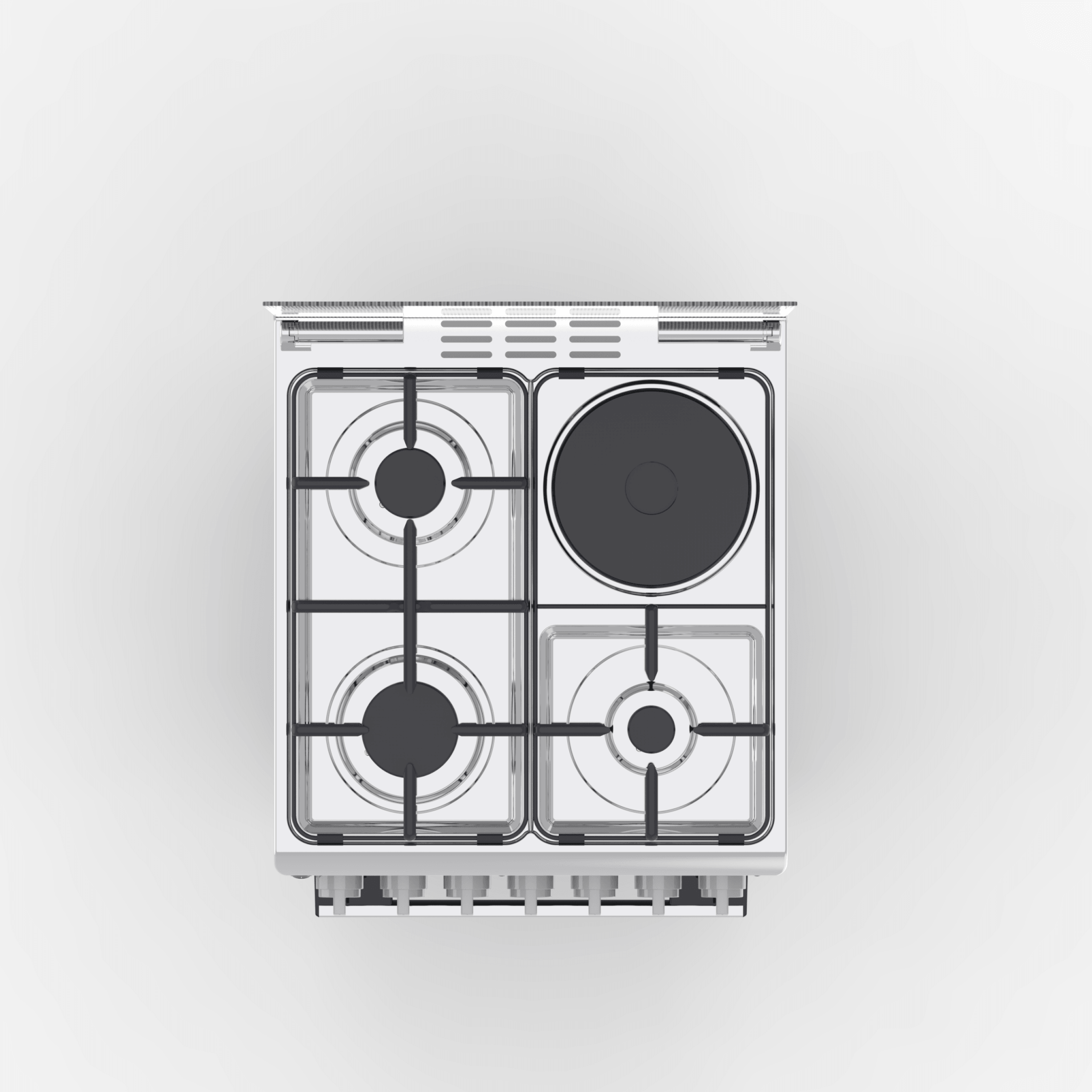 Haier HRE6313CDRSS 60x60 Gas Cooker with Electric Oven, Silver - Image 2
