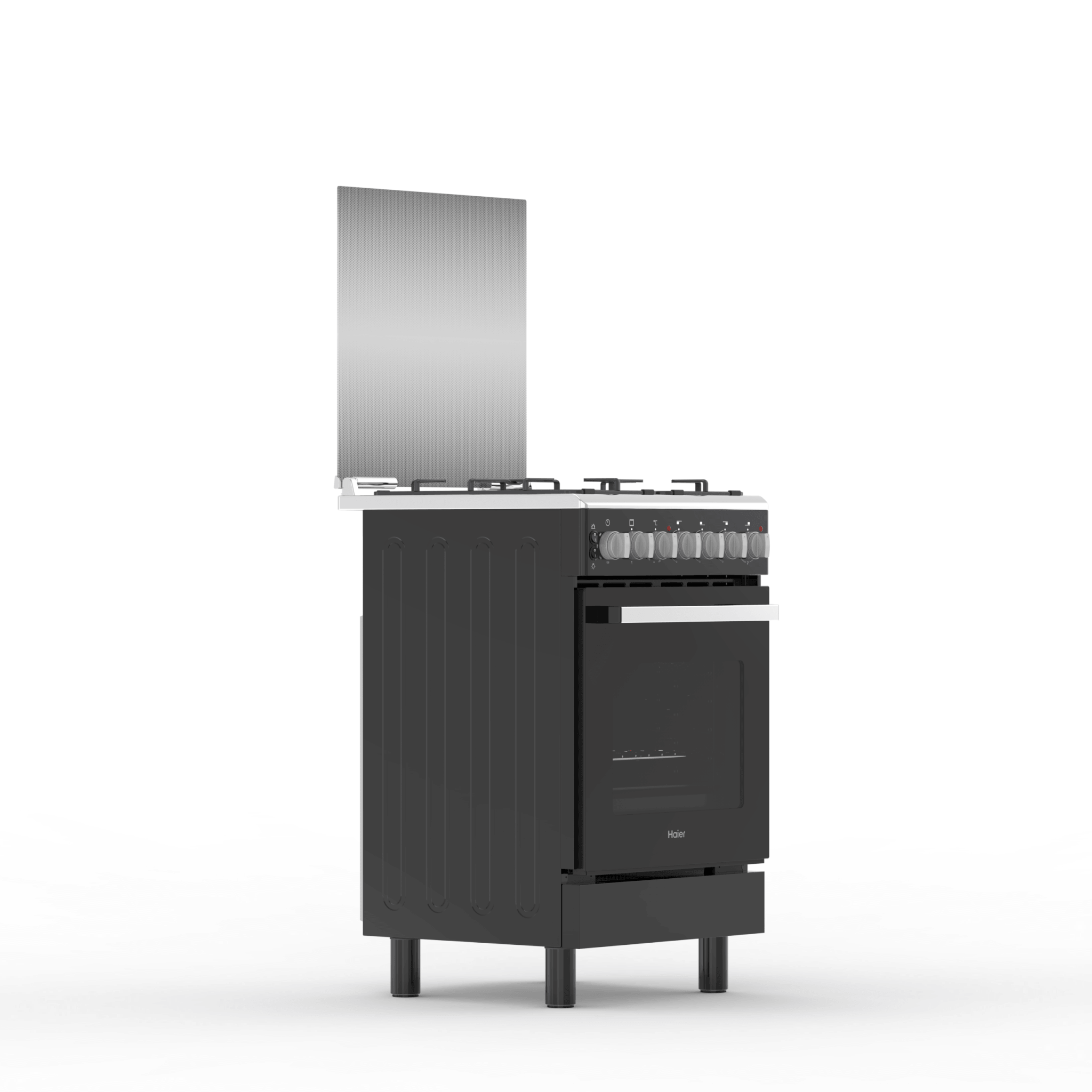 Haier HRE6313CDRSS 60x60cm gas cooker with electric oven, si