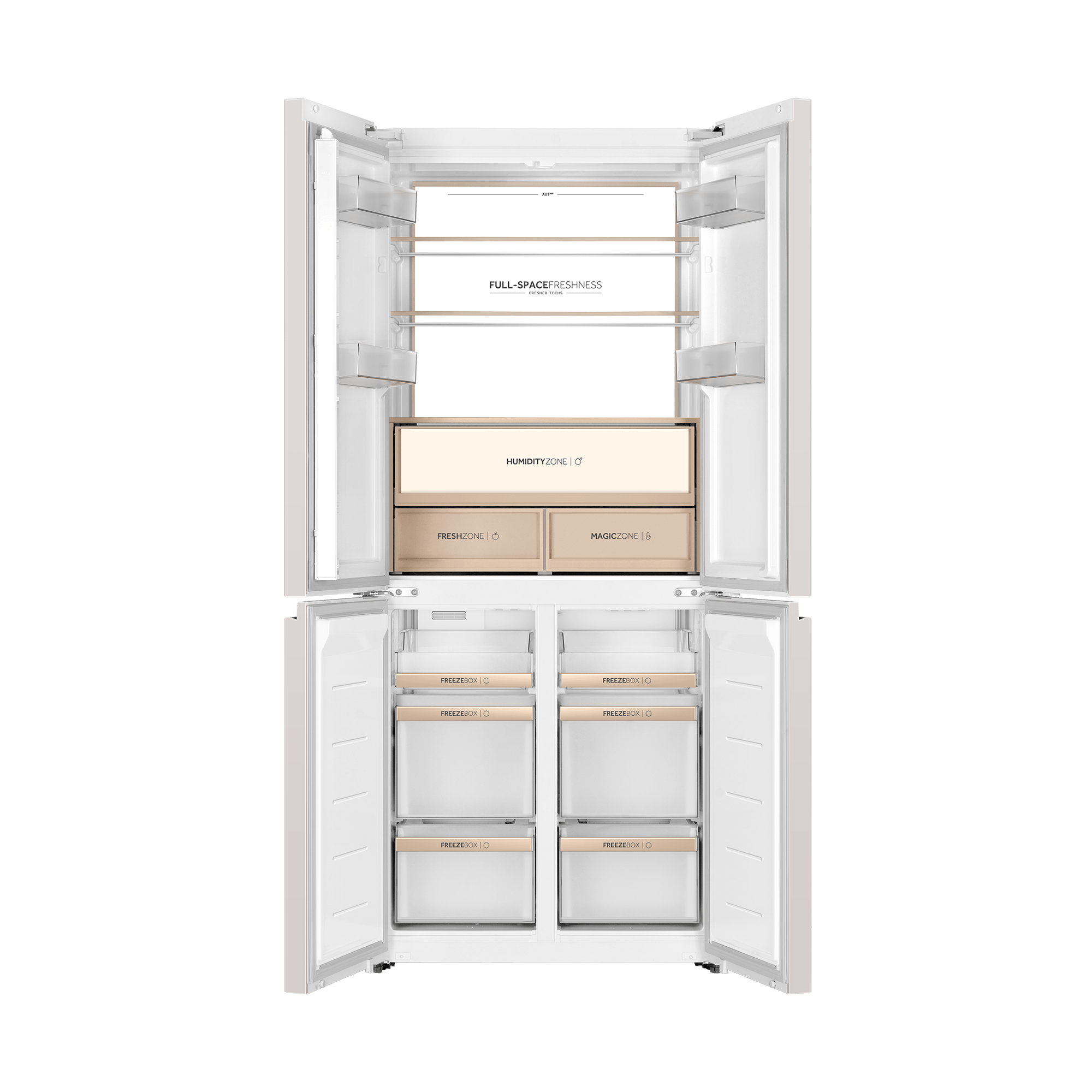 Haier Space Fit 508L Fridge Freezer, Cream White - HRF-606 VNFGY6(UK3) - Image 3